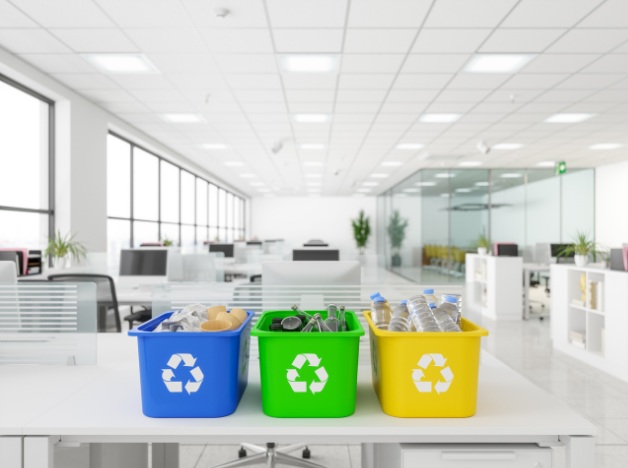 Communal office recycling station