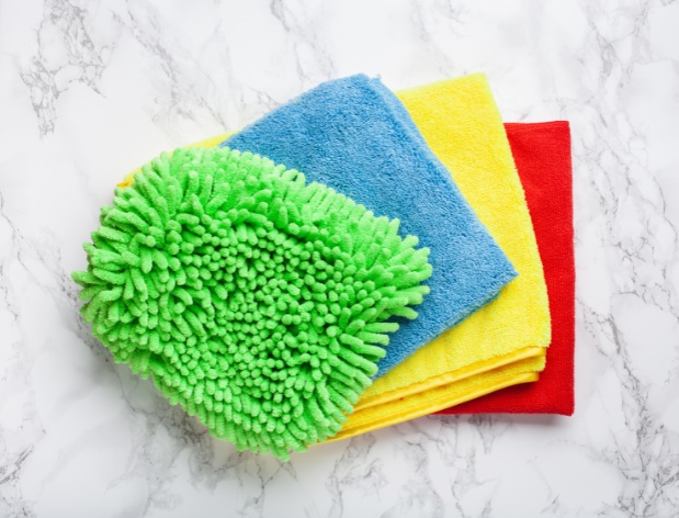 High-grade microfiber cloths for chemical-free cleaning