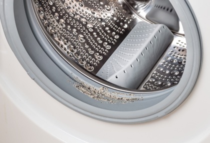 Front loading washing machine door and rubber ring gasket