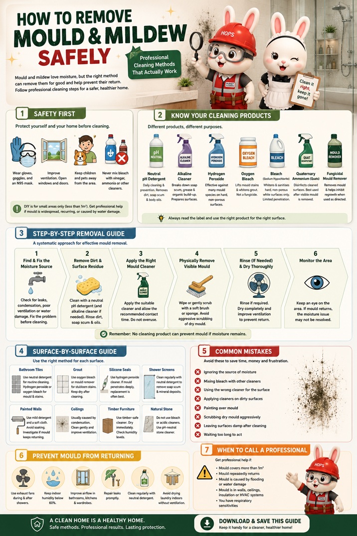 how to remove mould permanently guide by professional cleaner